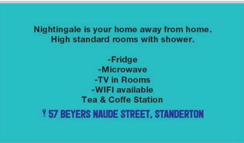 Nightingale lodge no 6 in Standerton