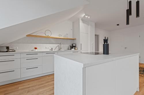 Cocina, Seaside Luxus Suite 7 mit Sauna und Meerblick in Dahme