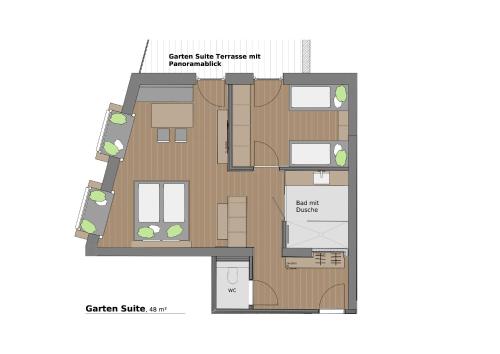 2 bedrooms, 3 beds