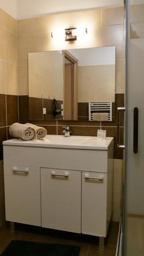 Küche, Capstay studio avec grande terrasse proche aéroport Bastia - Lucciana - Centre (Capstay studio avec grande terrasse proche aeroport Bastia - Lucciana - Centre) near Flughafen Bastia-Poretta