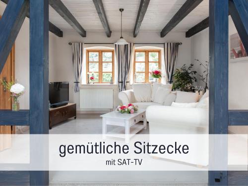 Seadmed, Ferienhaus Lebuser Land fur bis zu 4 Personen mit 1300 qm Garten und Privatsauna, grandiosen Blick u in Lebus