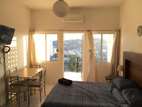 Erkély/terasz, Departamento con vista al mar in Acapulco Óváros