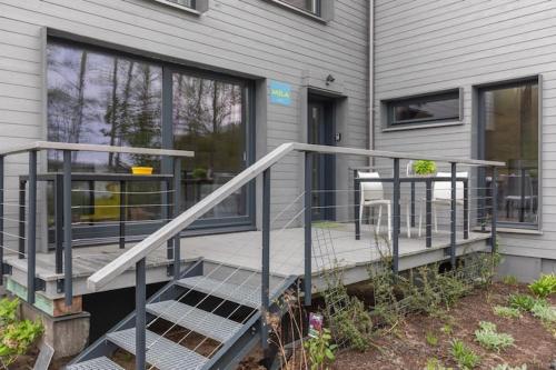 Erkély/terasz, Holiday Home by Lake Wise ka with Sauna in Wiselka