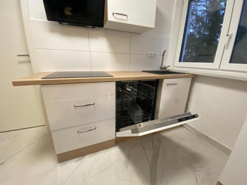 ห้องครัว, Apartments Y Edelhof in ซาลเฟลด์/ซาเลอ