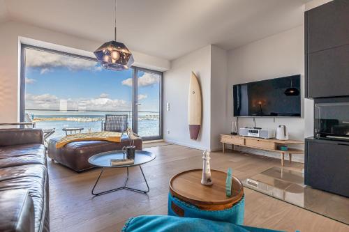 Shared lounge/TV area, Apartments Rooftop Garden 5 -7 im Ostseeresort Olpenitz in Olpenitz