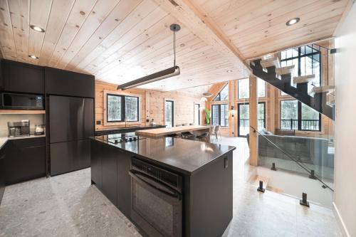 virtuve, Le Mitik Tremblant - SPA - LACS - PLAGES - JEUX in Amherst (QC)