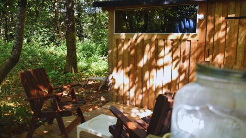 Chambre scandinave dans un parc forestier gîte à louer Milhaguet