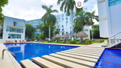 Spacious Apartment with Gym & Pool Cancun, Cancún