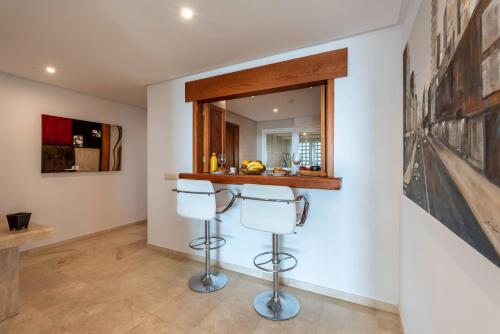 مطبخ, Afrodite Apartment - Frontline Beach in Playa del Sol Villacana