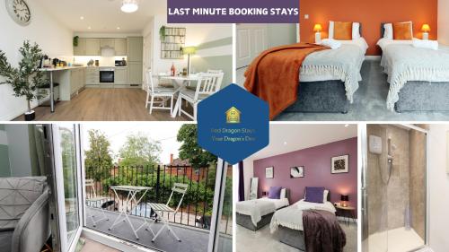 large 2 bed central apartment with balcony and private parking