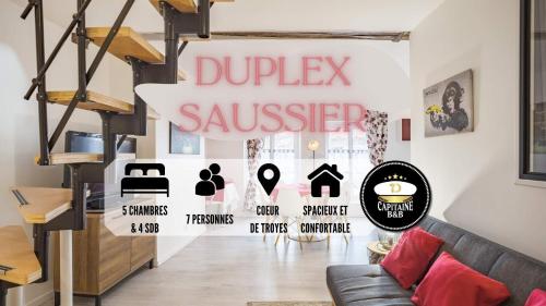 Duplex Saussier- Centre historique - ideal Groupe, Troyes