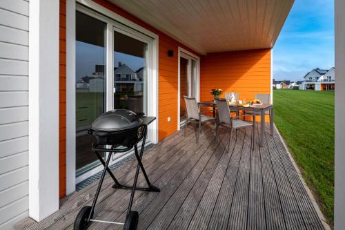 Unterkunft von außen, Fewo MEERwert by Seeblick Ferien ORO, Familienfreundlich, Sauna, Kamin,XL Dusche in Olpenitz