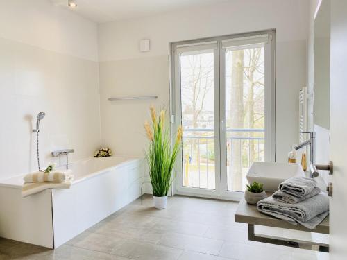 Fürdőszoba, Ferienwohnung Backbord im Quartier Sellin in Ostseebad Sellin