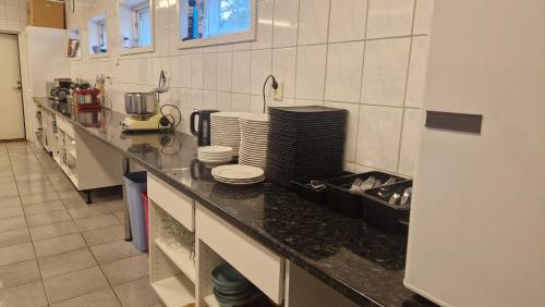 廚房, Hotel Dalhem in 羅馬克洛斯泰