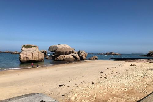 Appartement VUE SUR MER, wifi, plage du Coz-Pors à TREGASTEL - Réf 610 - Location saisonnière - Trégastel