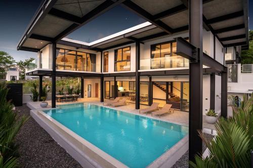 New & Modern, Loft Style 4BR Villa Sunset Garden 3, 12m Salt Pool, just 10min drive Naiharn Beach, Ban Saiyuan (1) (zdjęcie 10)