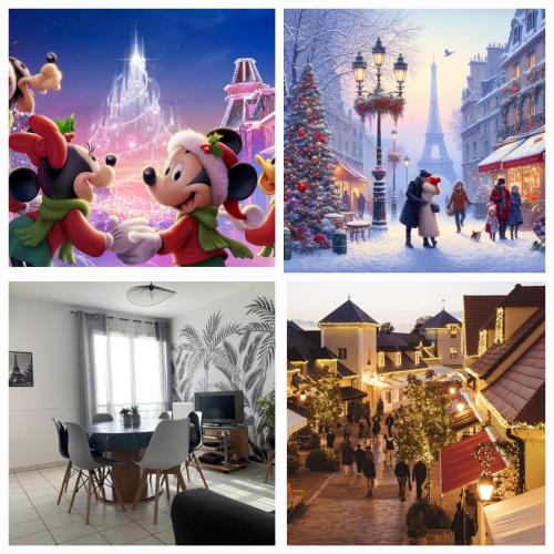 Disney, sunny comfortable 2 bedrooms family apartment, 8 pers, wifi, NETFLIX - Location saisonnière - Chessy