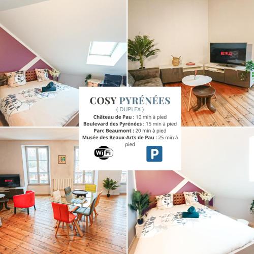 Cosy Pyrénées 2CH - Vue sur le Château et Parking privé, Pau