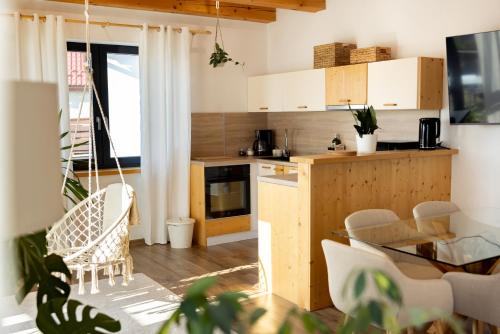 Iekārtas, Slow Mountain Family Base - Spacious 2BR Apartment, 2 Bath, Sleeps 8 with Mountain View and Backyard in Ļiptovska Kokava
