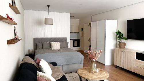 Grand studio au cœur de Crans et au pied des pistes in 克蘭斯蒙塔納