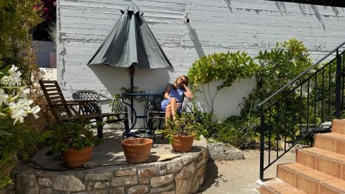 Villa OCHRA - schoner Balkon mit Meerblick in Koroni