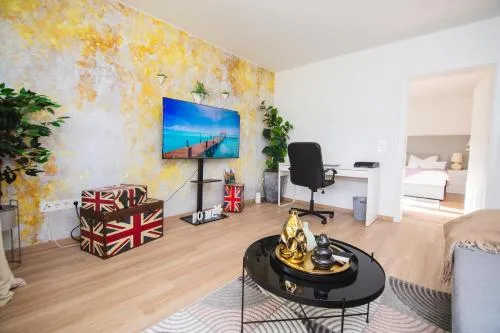 Dortmunder Erdgeschoss-Luxusloft mit großen Balkon, Netflix und 250 Mbytes Highspeed Wifi in Wilhelmshöhe, Deutschland