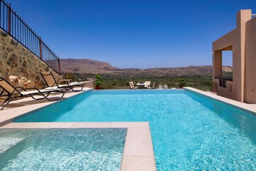 Iconic Villa with private pool and sea view gîte à louer Néon Khoríon