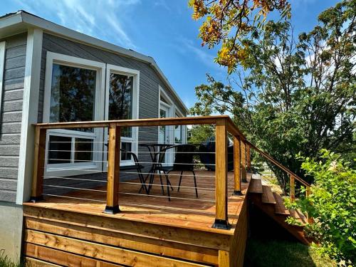 Balkons/terase, Camping St-Mathieu in Saint-Mathieu-de-Rioux (QC)