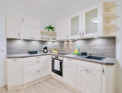 Konyha, Fine Living - Zentral, barrierefrei mit Terrasse & 24h Parkhaus in Nähe (Fine Living - Zentral, barrierefrei mit Terrasse & 24h Parkhaus in Nahe) in Peine