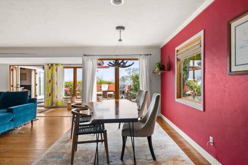 Boho-Style Point Loma Retreat Large Outdoor Deck in Wooded Area