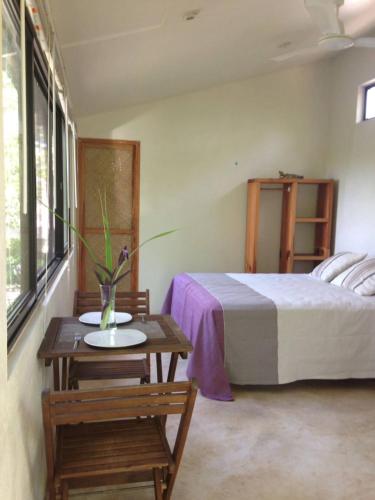 Double Bed, Queen size, small kitchen, terrace, wi fi air condition quiet in Kuatunalko
