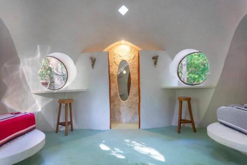 Room in Lodge - Eco-lush Double Mayan Dome Cenote And Bikes in Tulum, Mexico