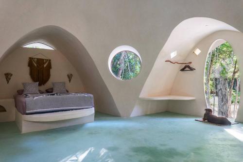 Room in Lodge - Eco-lush Double Mayan Dome Cenote And Bikes in Tulum, Mexico