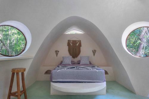 Room in Lodge - Eco-lush Double Mayan Dome Cenote And Bikes in Tulum, Mexico