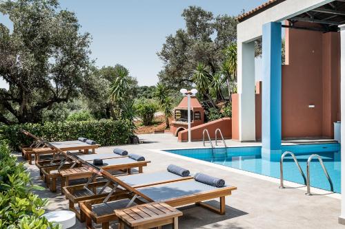 Exterior view of Vilia House on the Hill - Luxury Villa with Heated Pool near Chania