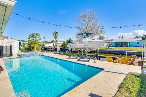 Spacious Canalfront Home with Pool about half Mi to Beach in Hudson, USA