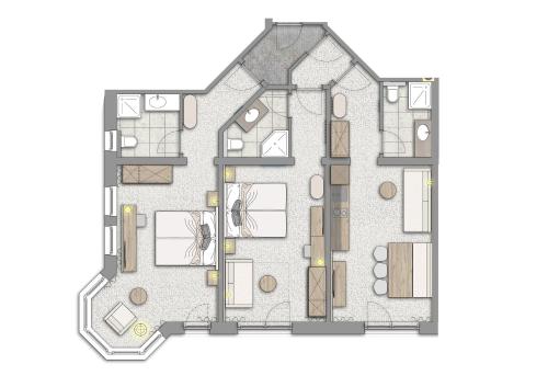 2 bedrooms, 6 beds