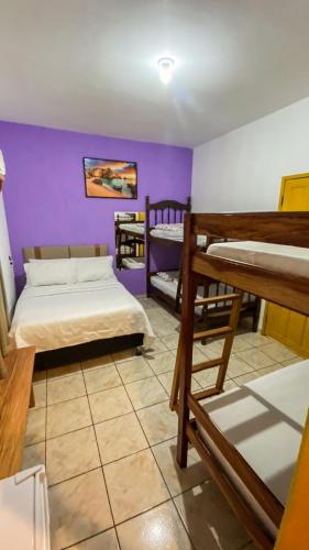 1 double bed, 2 bunk beds