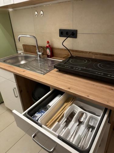 廚房, Flamingo 1 - Traumhaftes Wohnen mit Terrasse - zentral und stilvoll in 迪倫