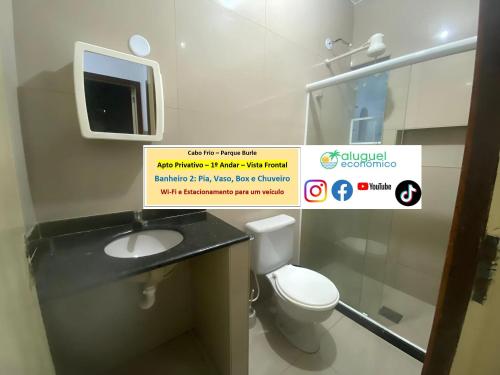 Bathroom, Cabo Frio - Parque Burle - Aluguel Economico in Parque Burle