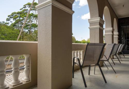 balkon/terras, Bat and Ball Hostel near Centennial Park