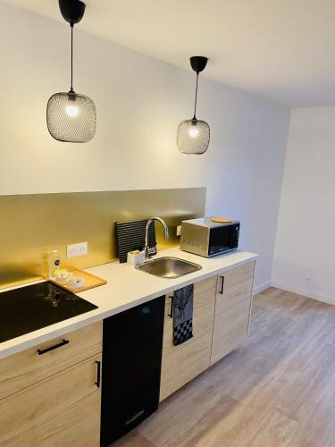 кухня, Suite 24 L'Annexe in Montceau-les-Mines