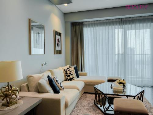 DH58 - High end 1BR, Palm views in Damac Heights tower, Dubaj (fotografie 7)