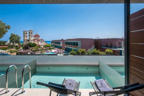 Balcony/terrace, Harmony Boutique Resort - Adults oriented in Krionerida