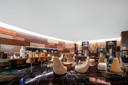 Lobby, The Mulian Hotel (Guangzhou Zhujiang New Town) - Canton Fair Free Shuttle Bus in Tianhe District-Zhujiang New Town