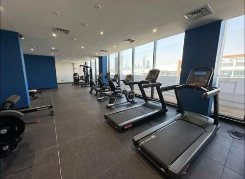 Fitness center, Dubai Galaxy in Azizi Riviera Luxury Studio in Nad Al Sheba