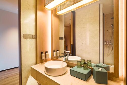 Superior Double Room with Two Double Beds and Waterfall View room in Chengdu Expo Waterfall Hotel - MGallery Collection
