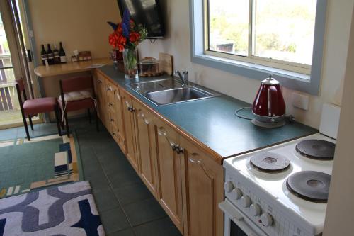 virtuve, hill view apartment in Tūra