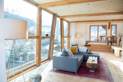 Stāva plāns, Design chalet with Alpine panorama in Riom-Parsonz