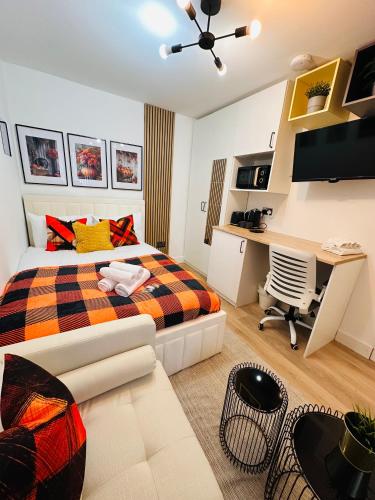 R4 - Elegant Private Room with Kitchenette near QE Hospital Harborne, Birmingham (fotografie 6)